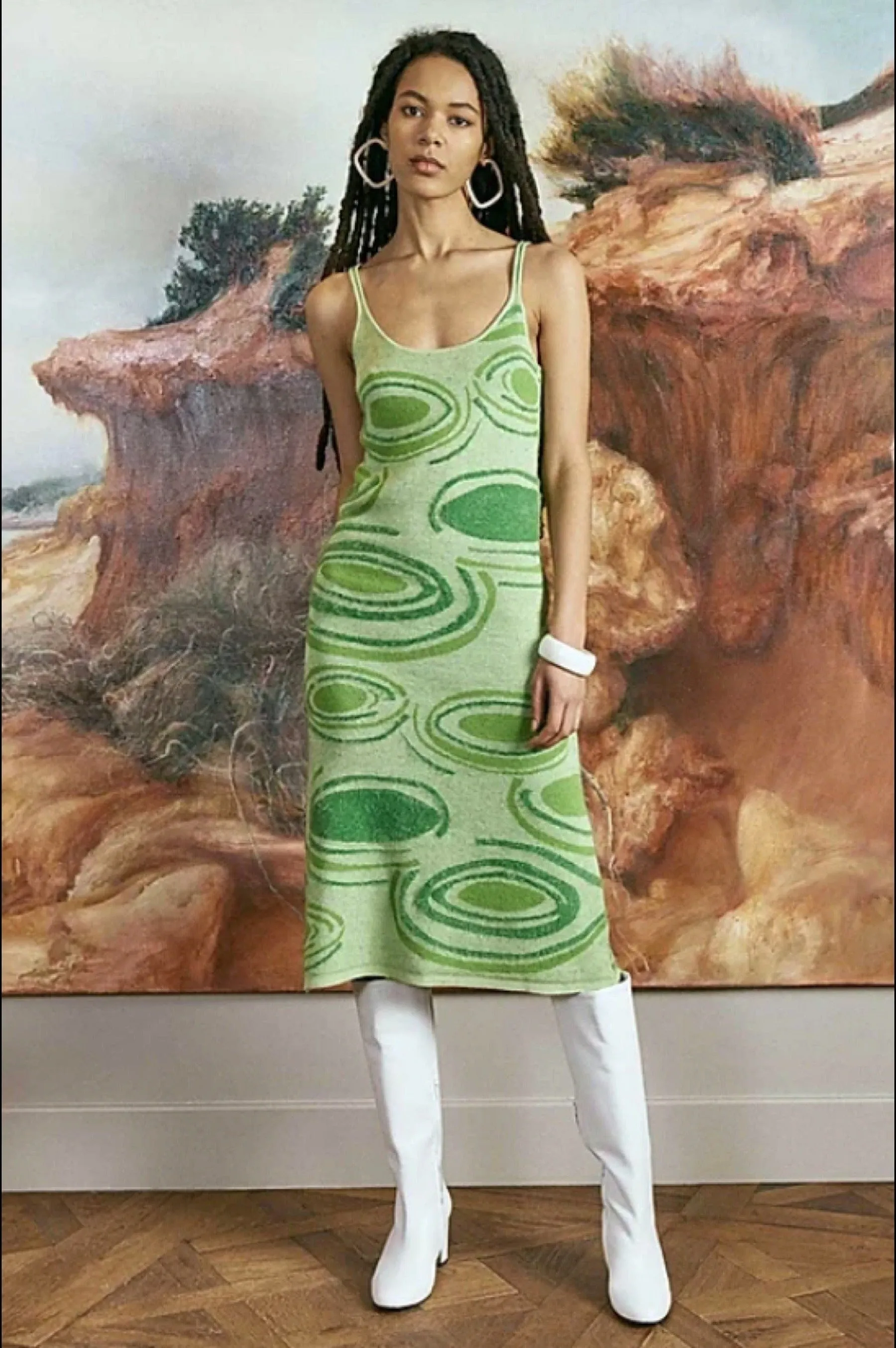 Hockney Dress - Lilypads Palm