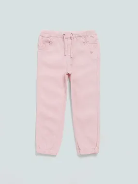 HOP Kids Pink Solid Joggers