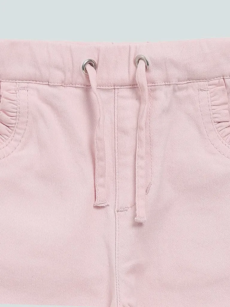 HOP Kids Pink Solid Joggers