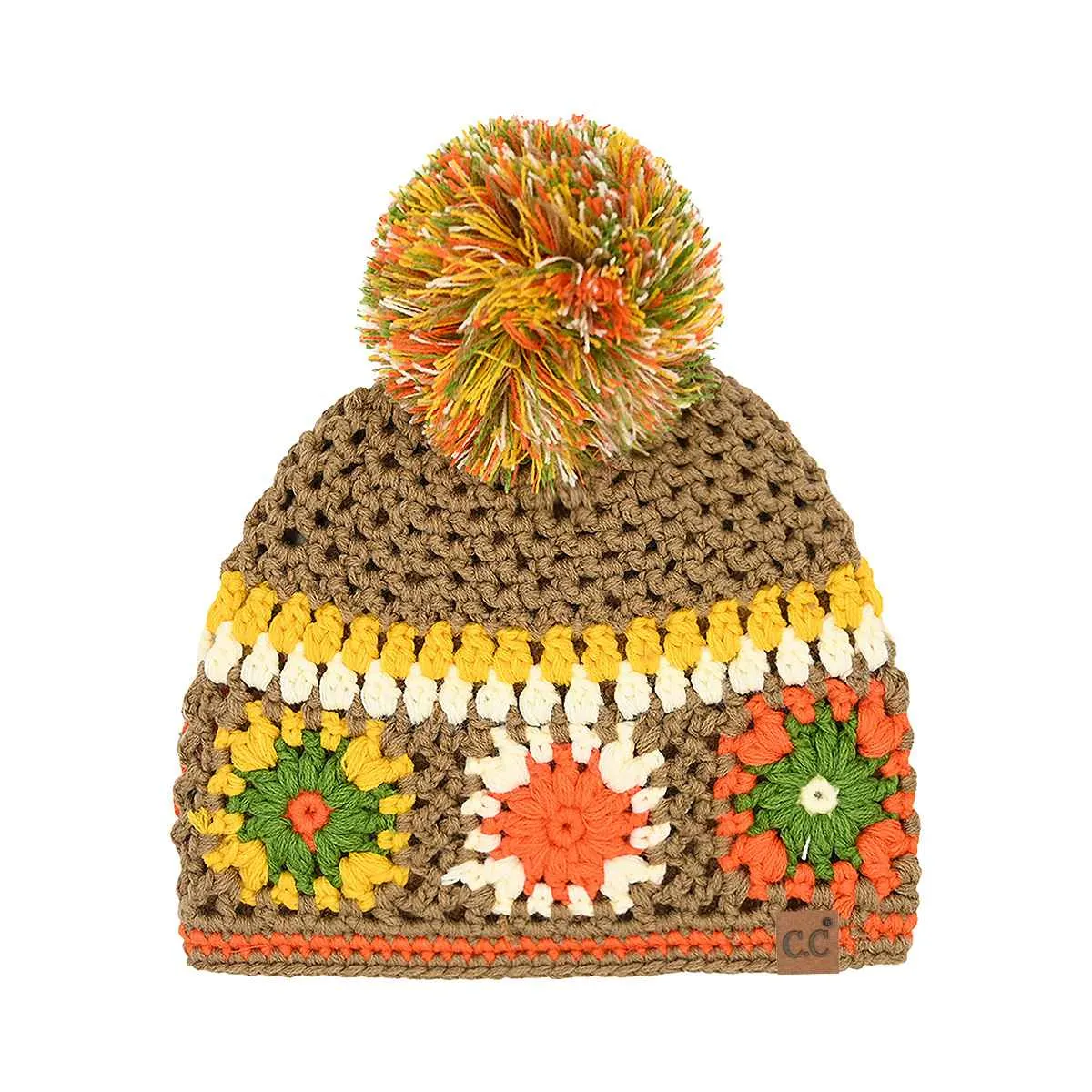 HTE0115 Handmade Crochet Pom Beanie