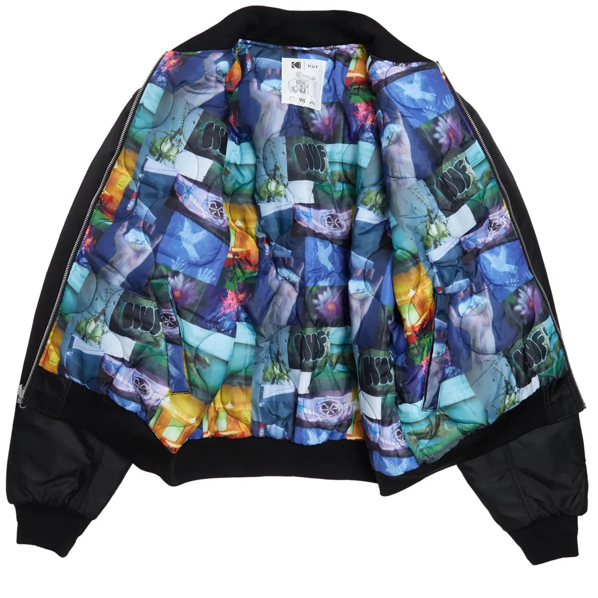 Huf x Kodak Collage Bomber Jacket - Black