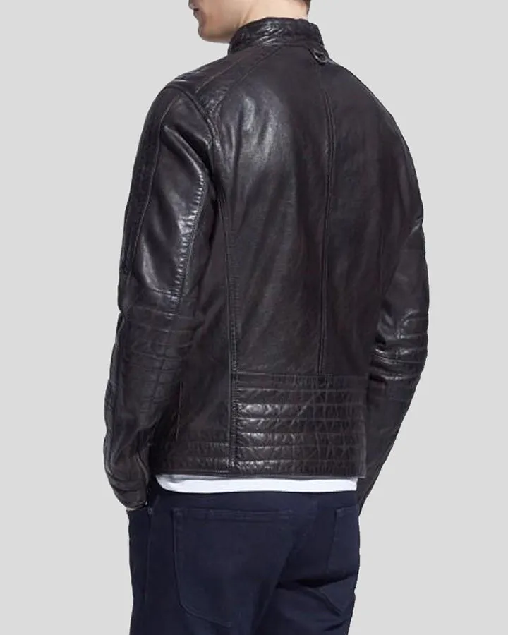 Hugo Black Biker Leather Jacket