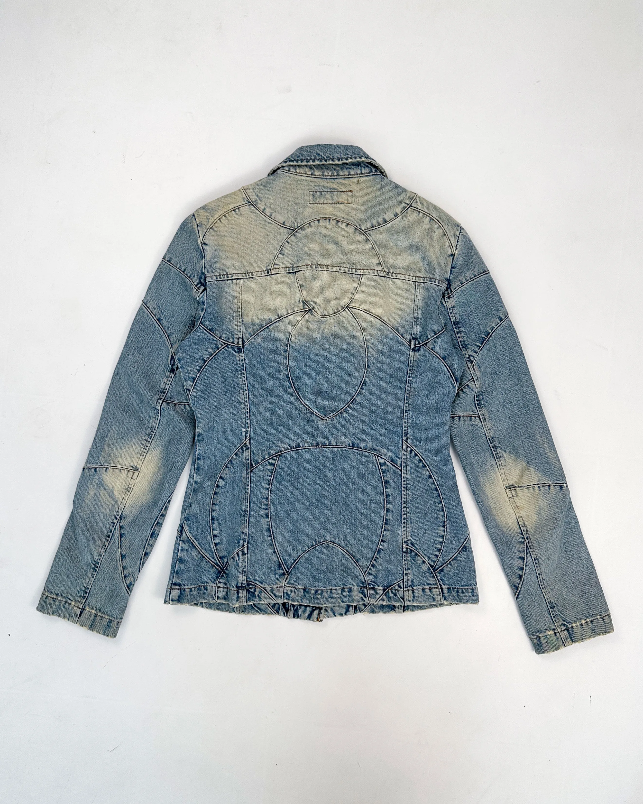 Iceberg Layered Faded Denim Jacket 1990's