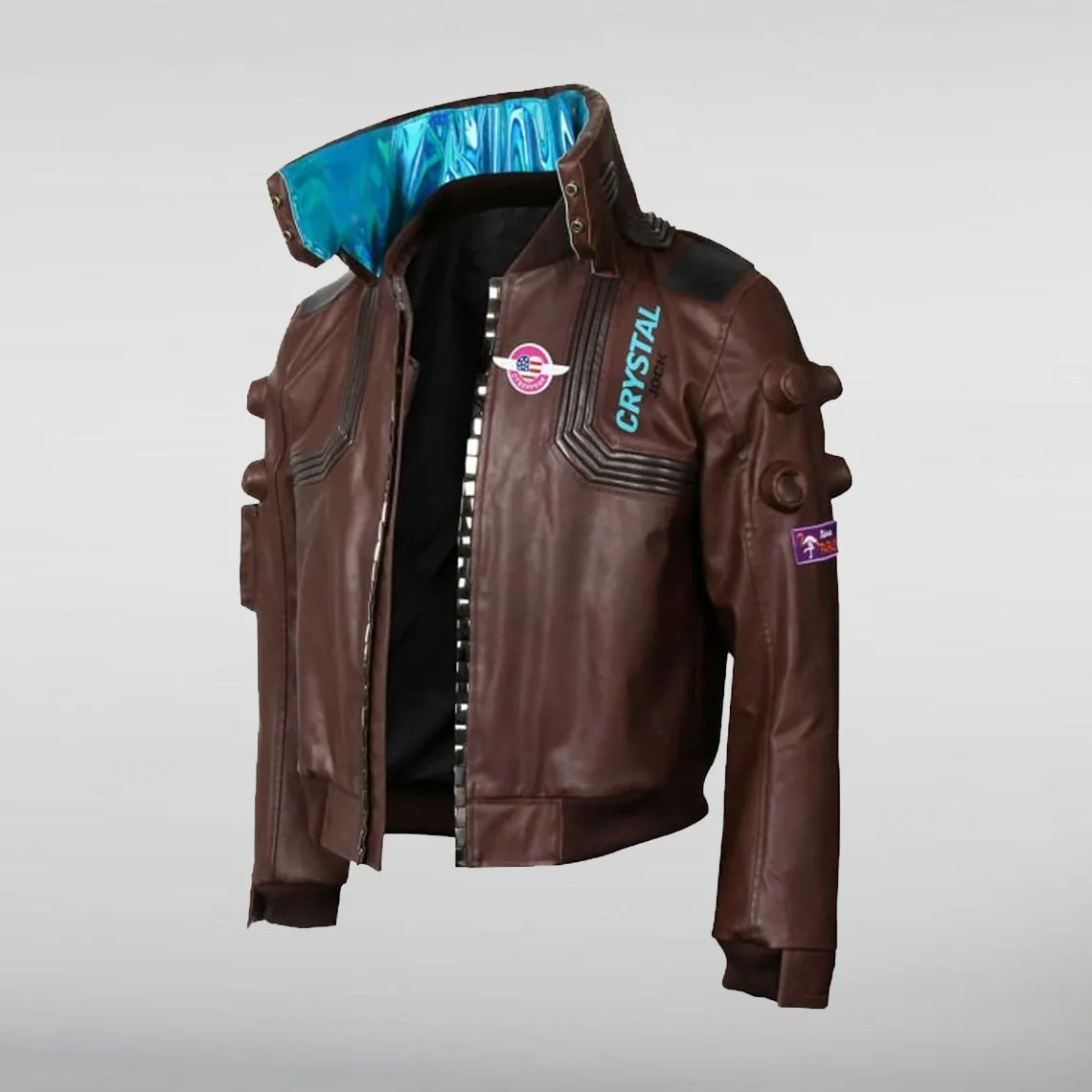 Johnny Silverhand Cyberpunk Samurai Brown Leather Jacket