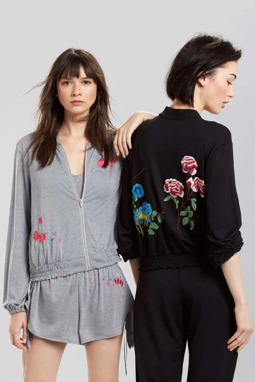 Josie Otherwear Embroidered Bomber