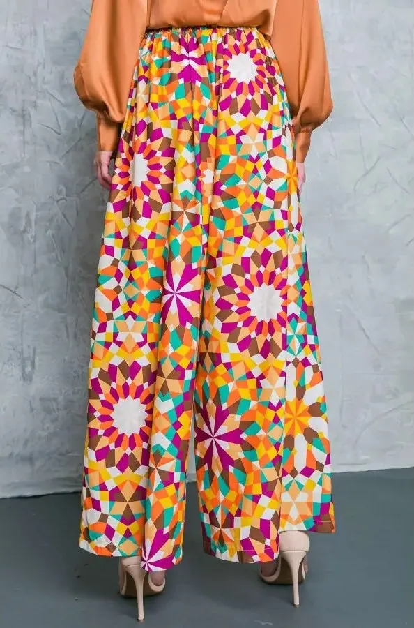 Kaleidoscope Printed Wide Pants