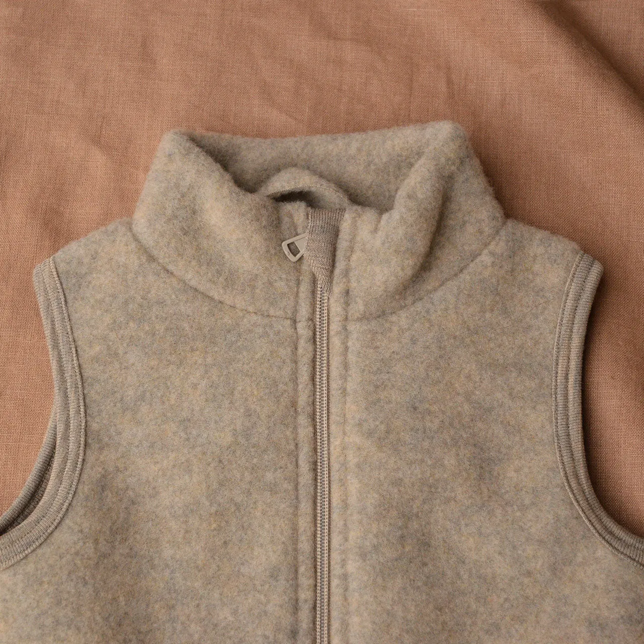 Kids Zip Vest - 100% Organic Wool Fleece (3-10y)