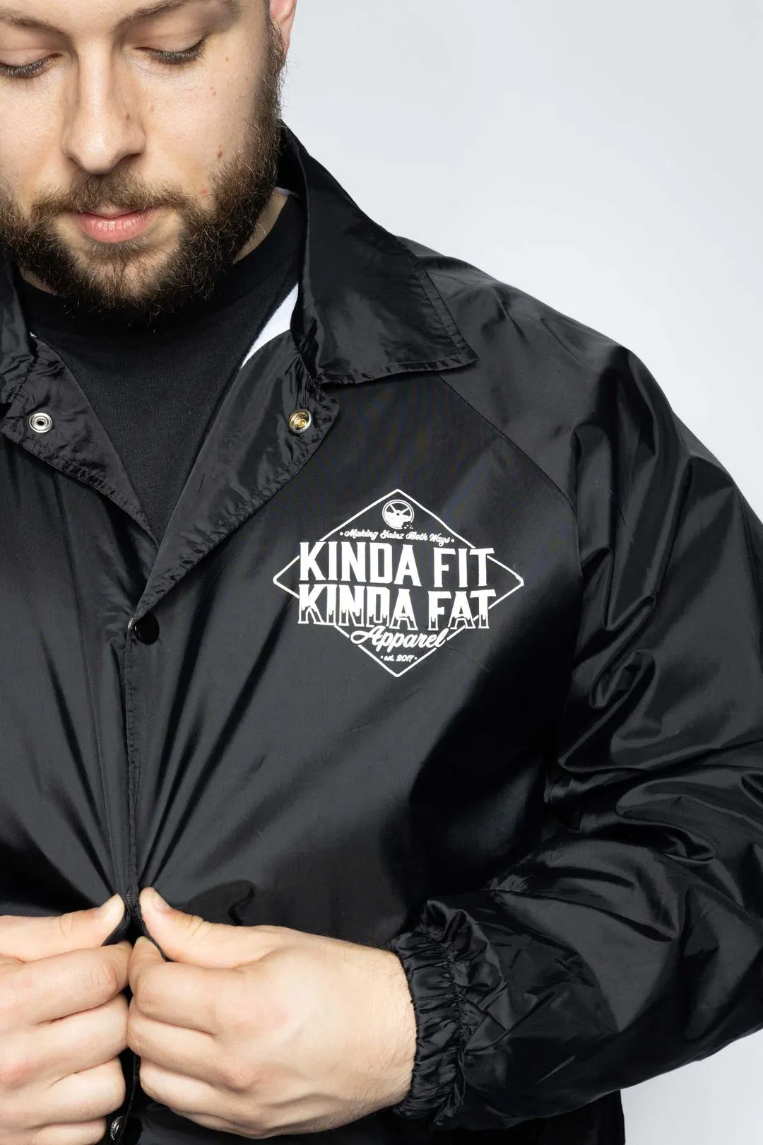 Kinda Fit Kinda Fat Diamond Drip Coach's Jacket