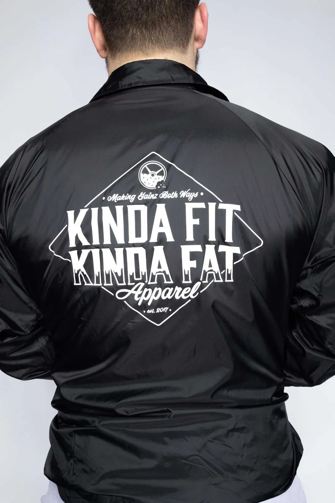 Kinda Fit Kinda Fat Diamond Drip Coach's Jacket