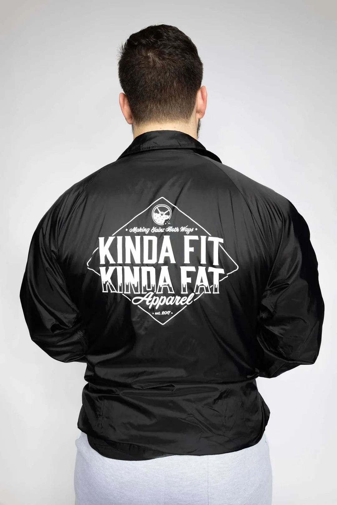 Kinda Fit Kinda Fat Diamond Drip Coach's Jacket