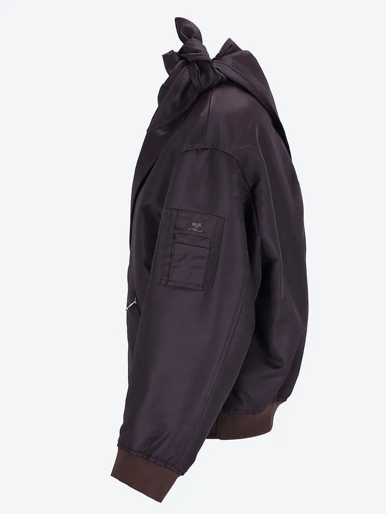 Knot nylon bomber jacket