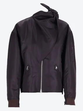 Knot nylon bomber jacket