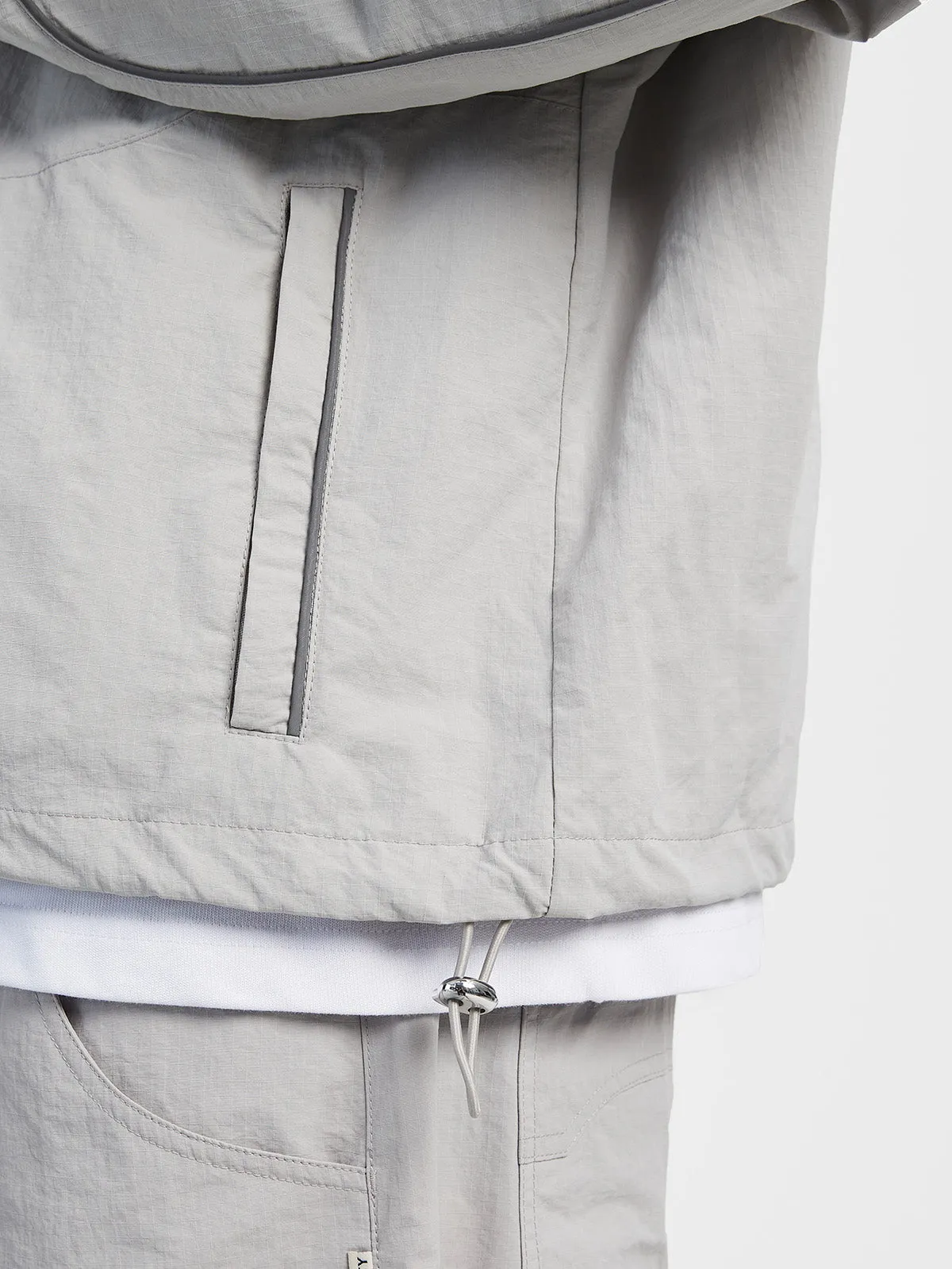 LAYERED TECH JACKET - GREY