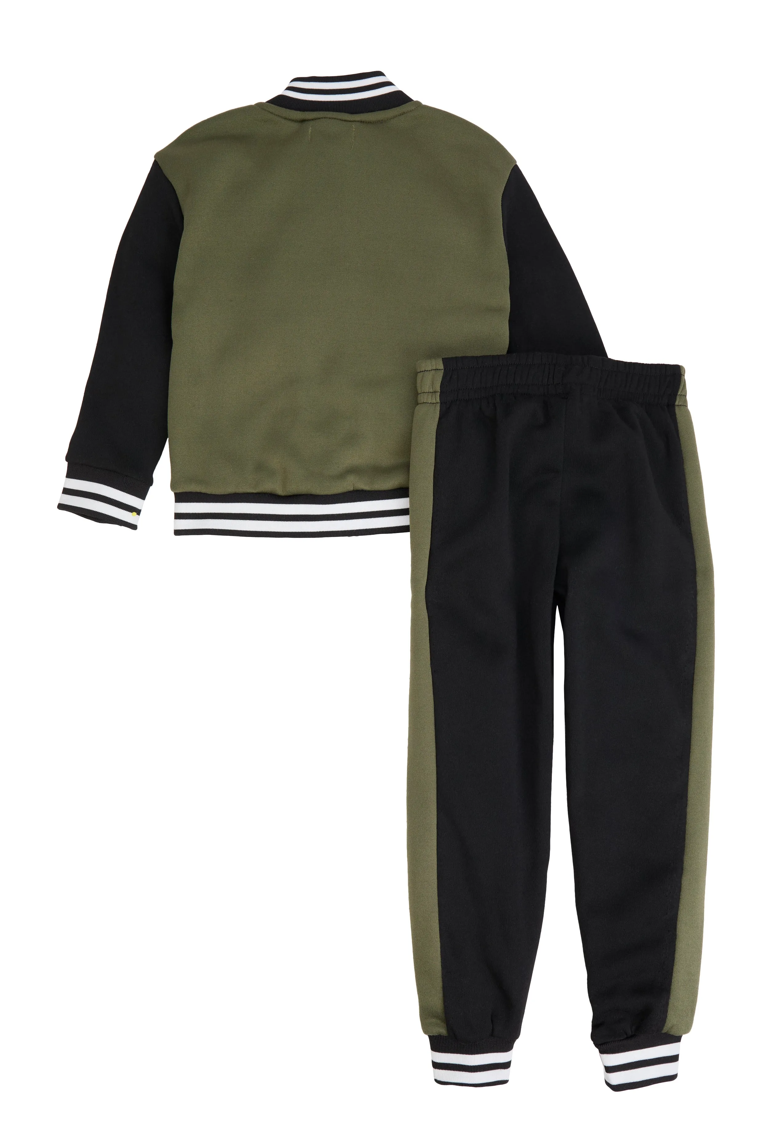 Little Girls 23 Graphic Varsity Jacket and Joggers