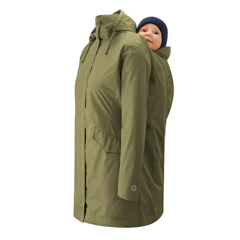 Mamalila Maternity   Babywearing Raincoat Dublin Khaki Green