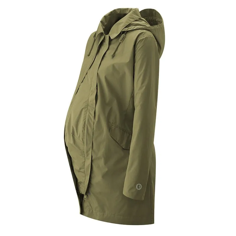 Mamalila Maternity   Babywearing Raincoat Dublin Khaki Green