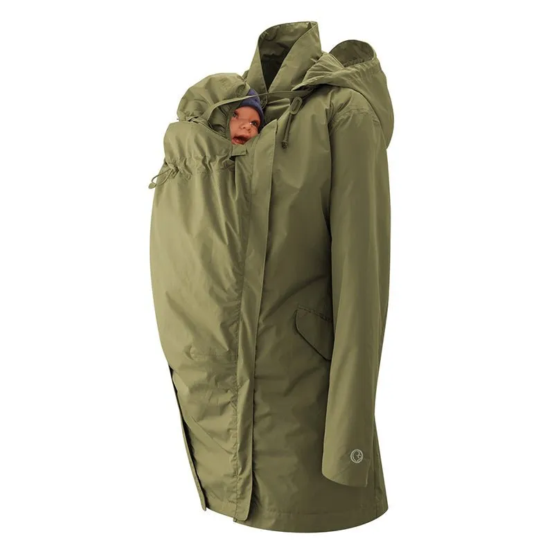 Mamalila Maternity   Babywearing Raincoat Dublin Khaki Green