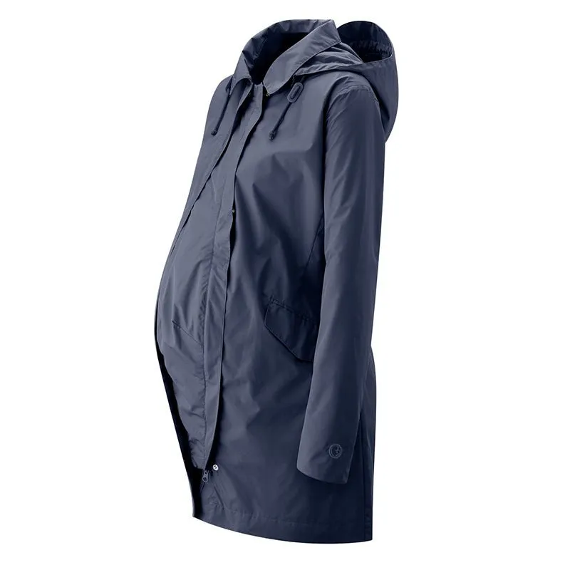 Mamalila Maternity   Babywearing Raincoat Dublin Navy