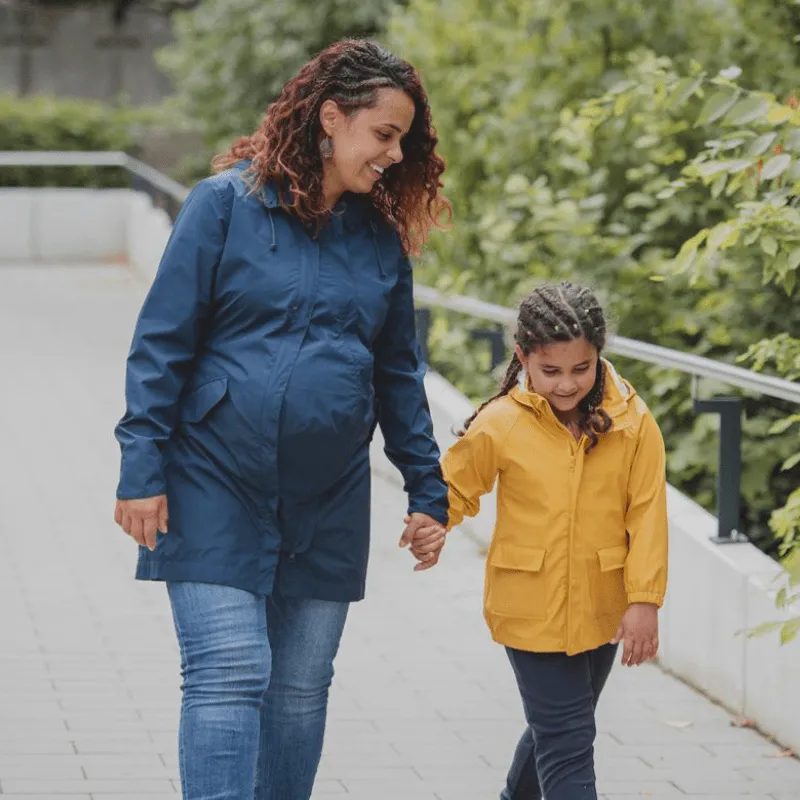 Mamalila Maternity   Babywearing Raincoat Dublin Navy