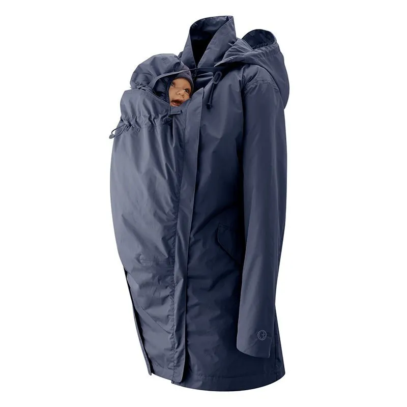 Mamalila Maternity   Babywearing Raincoat Dublin Navy