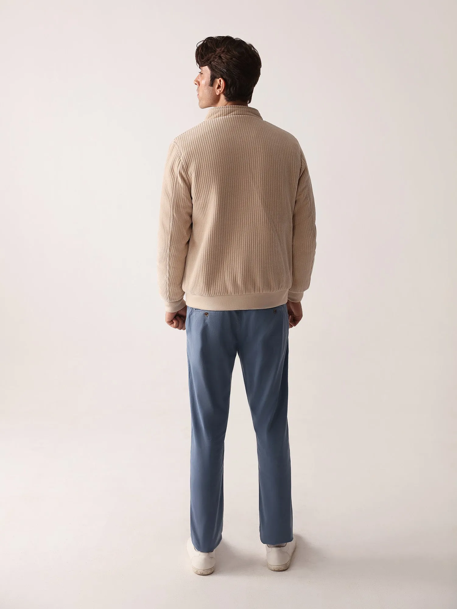 Marine Blue Slim Fit Chino Pants