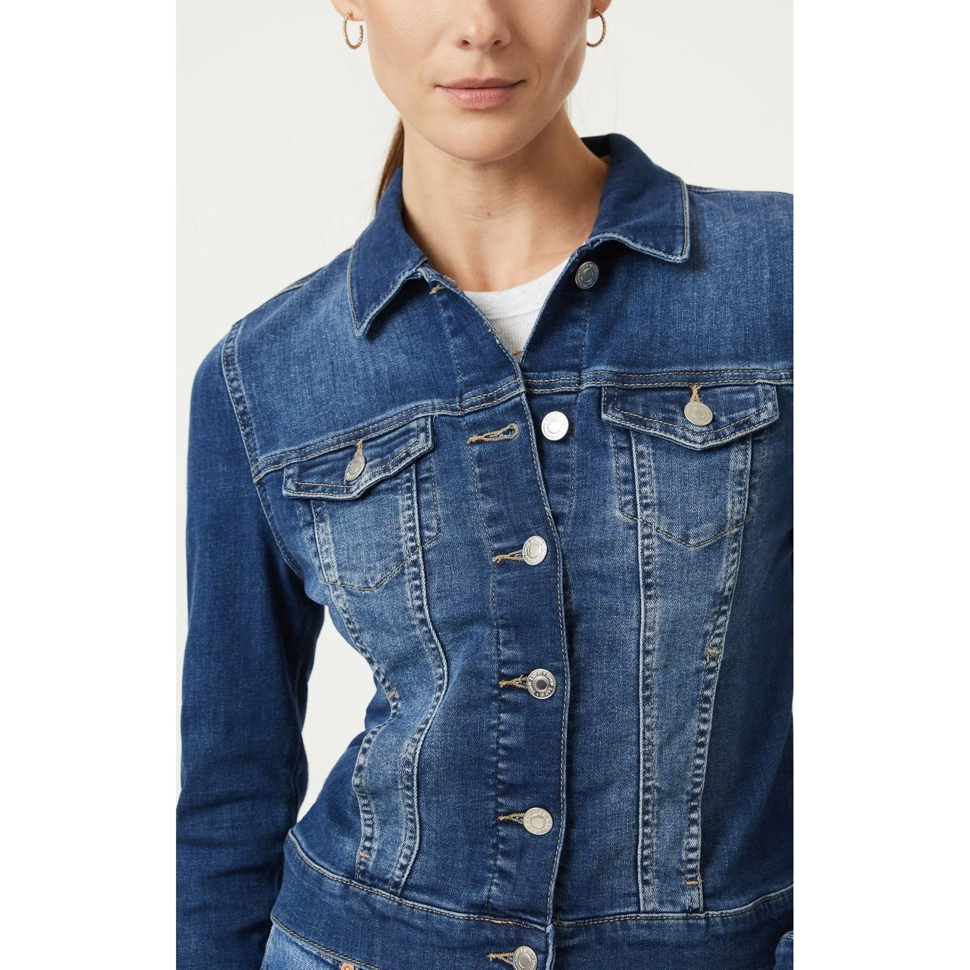 Mavi Samantha Mid Brushed Feather Blue Jacket