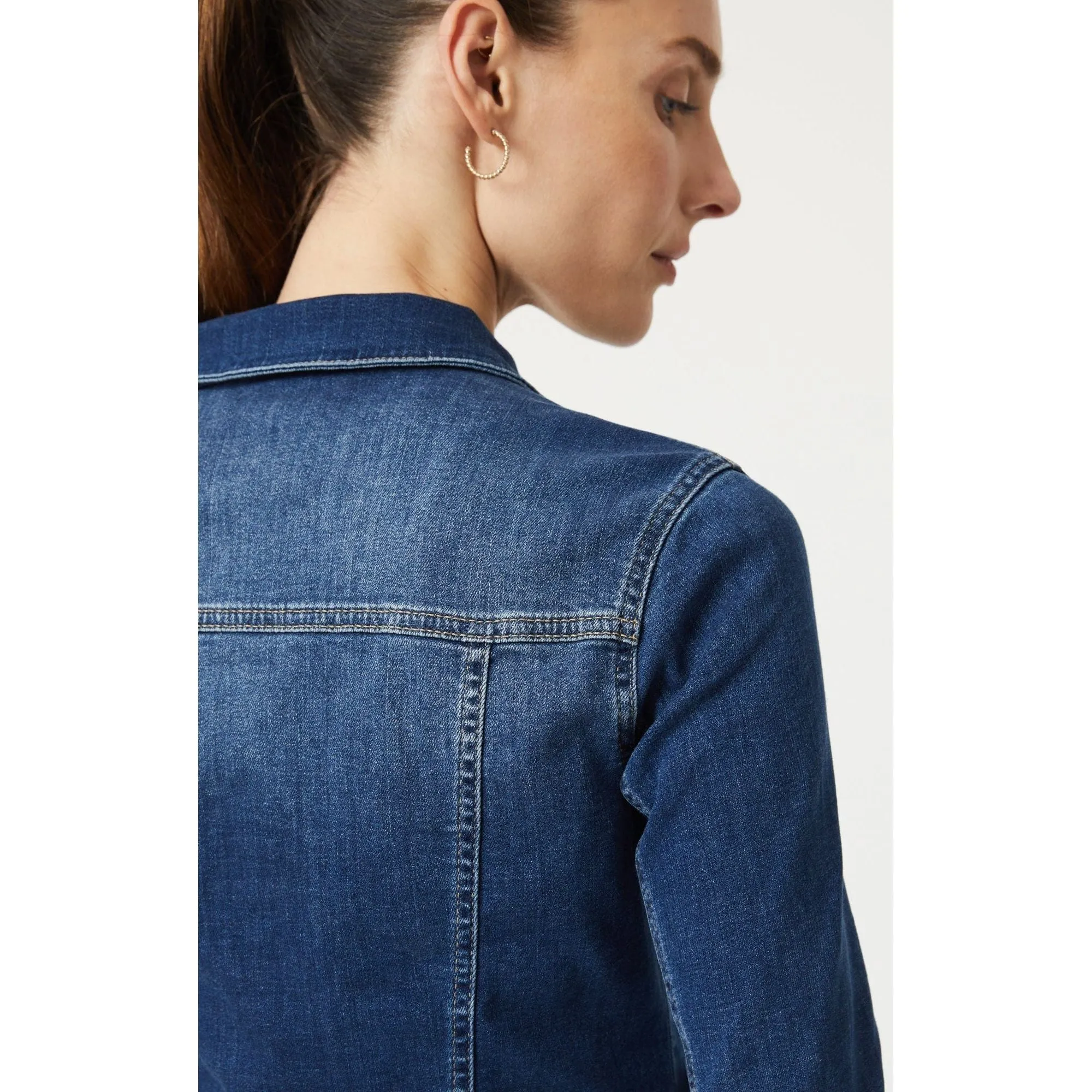 Mavi Samantha Mid Brushed Feather Blue Jacket