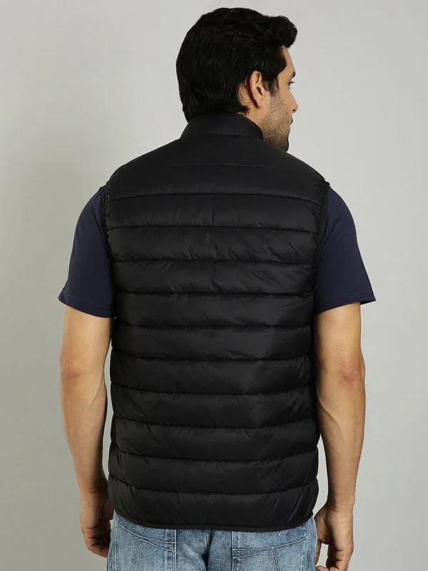 Men Solid Sleeveless Gilet Jacket