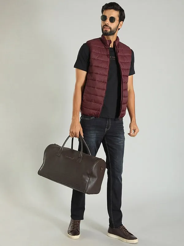 Men Solid Sleeveless Gilet Jacket