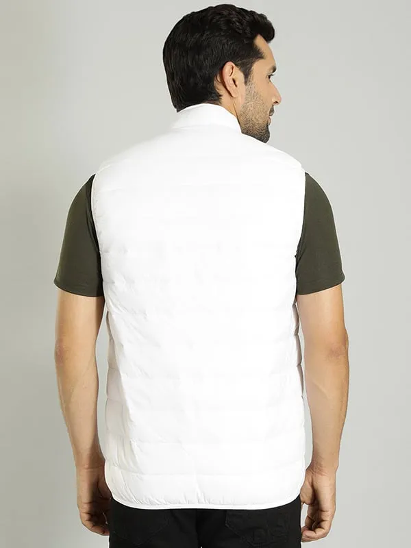 Men Solid Sleeveless Gilet Jacket