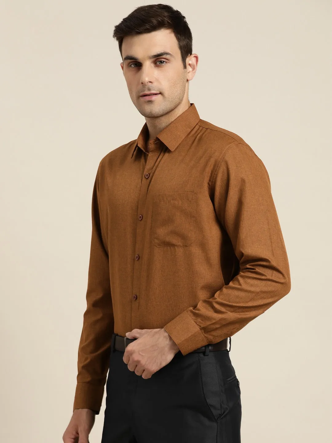 Men's Cotton Copper Casual Shirt