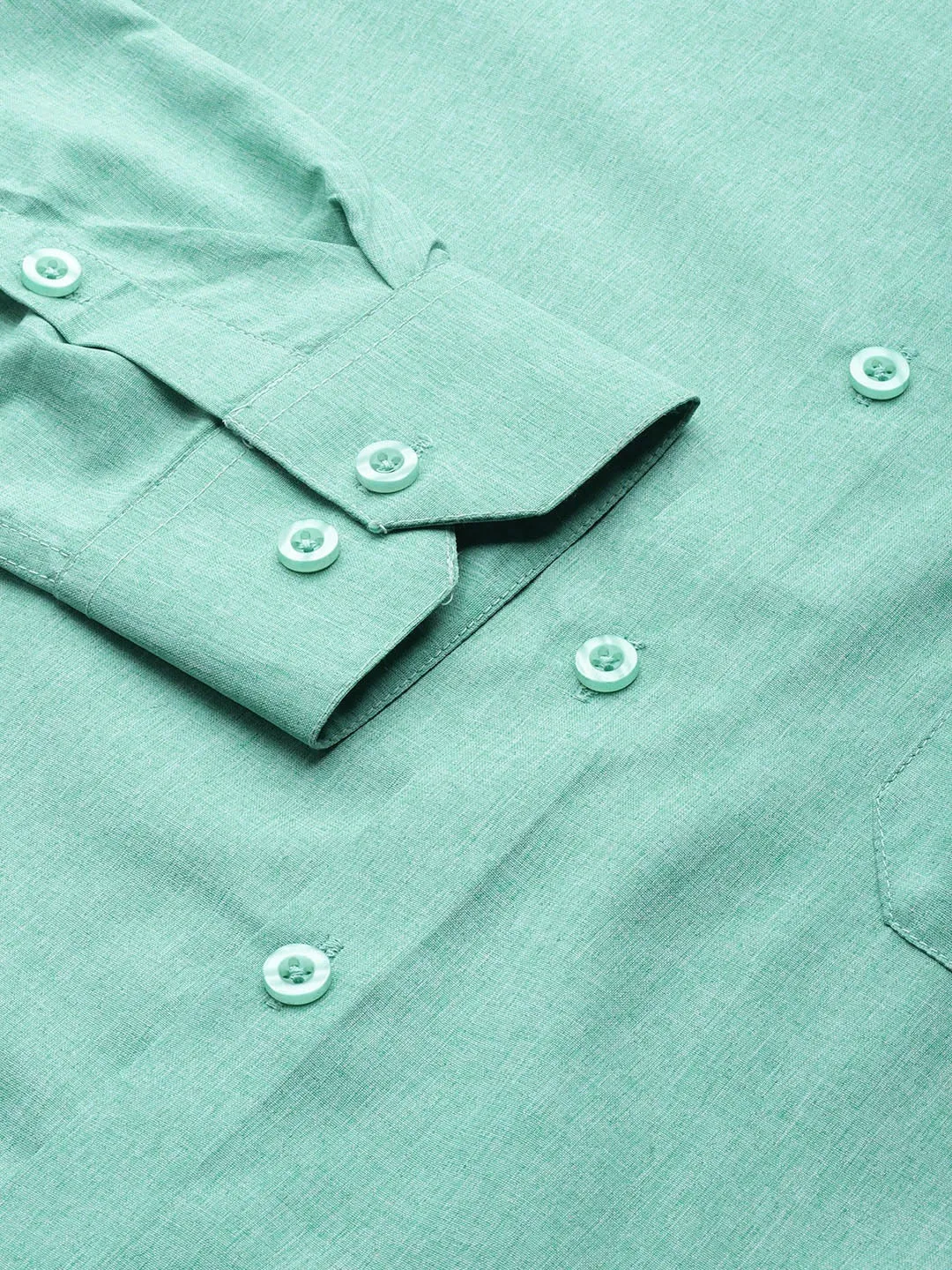 Men's Cotton Sea Green Casual Shirt