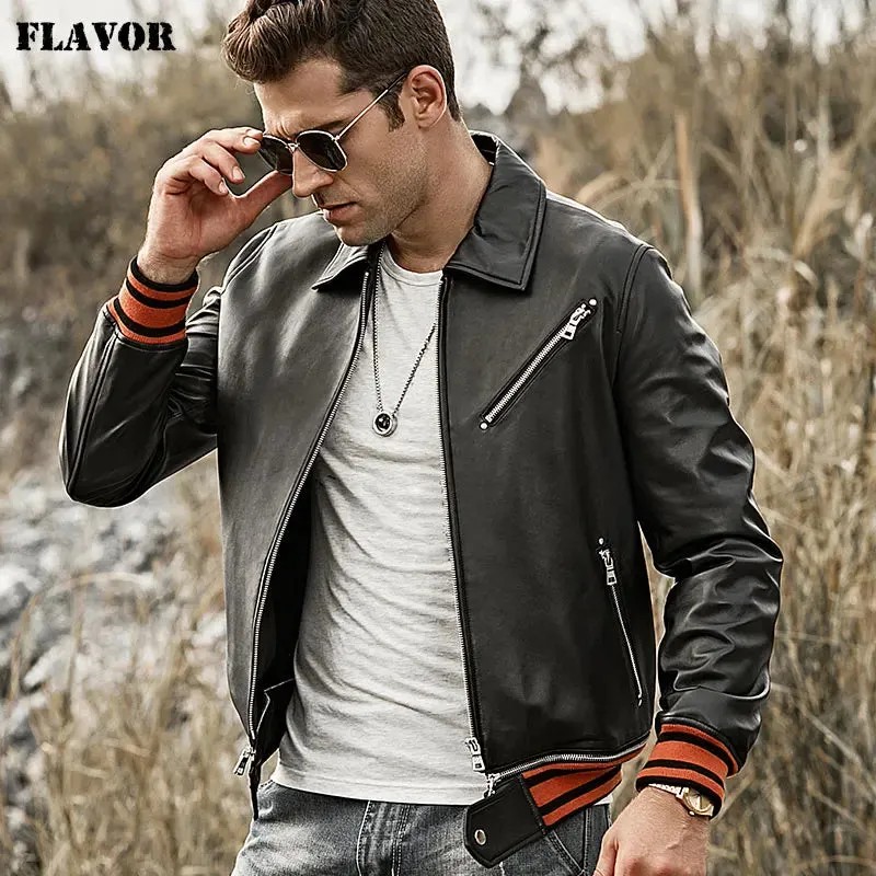 Men's Slim Fit Biker Leather Jacket