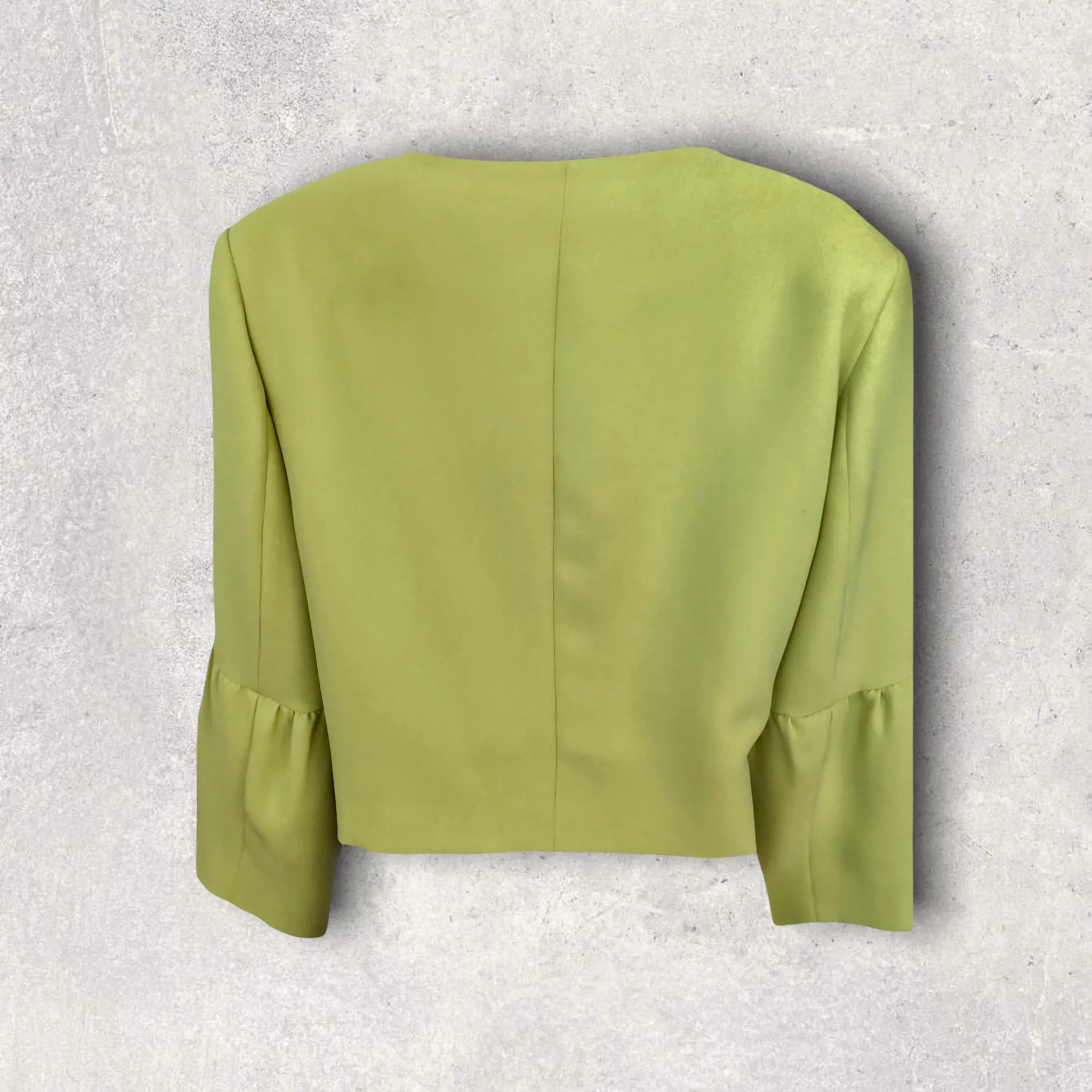 Michaela Louisa Lime Green Zip Short Jacket UK 16 US 12 EU 44 BNWT RRP £140.00