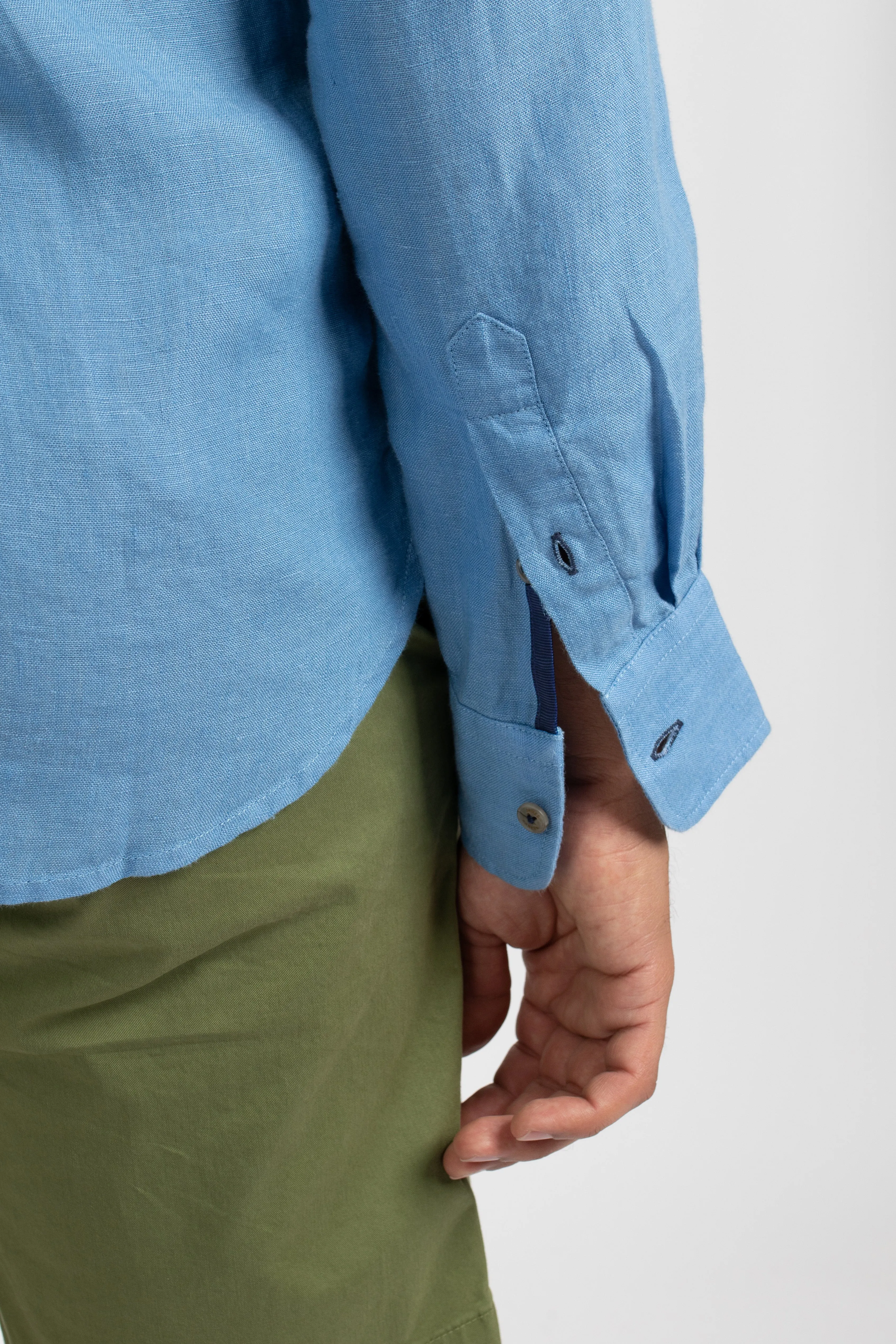 Mid Blue Linen Shirt