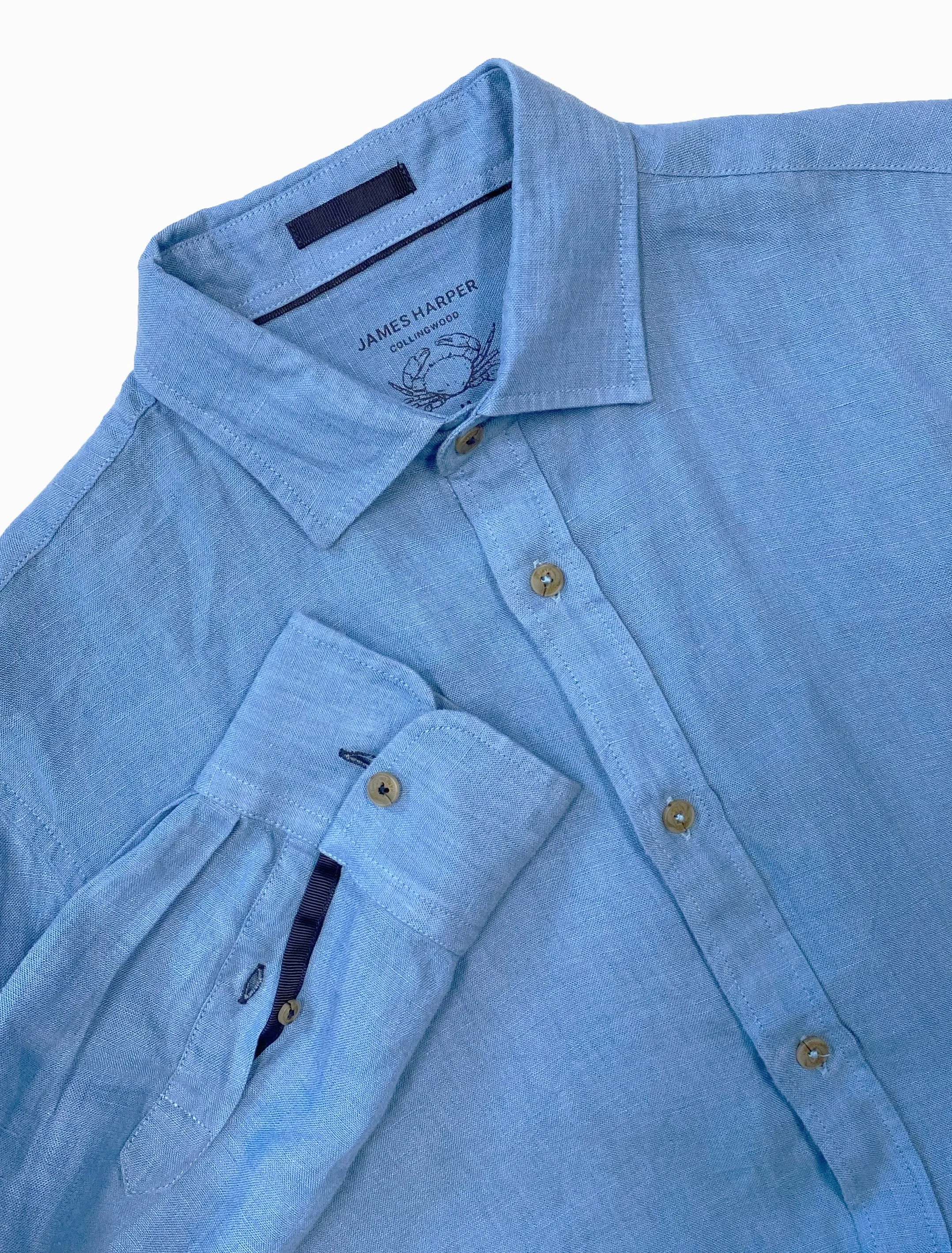 Mid Blue Linen Shirt