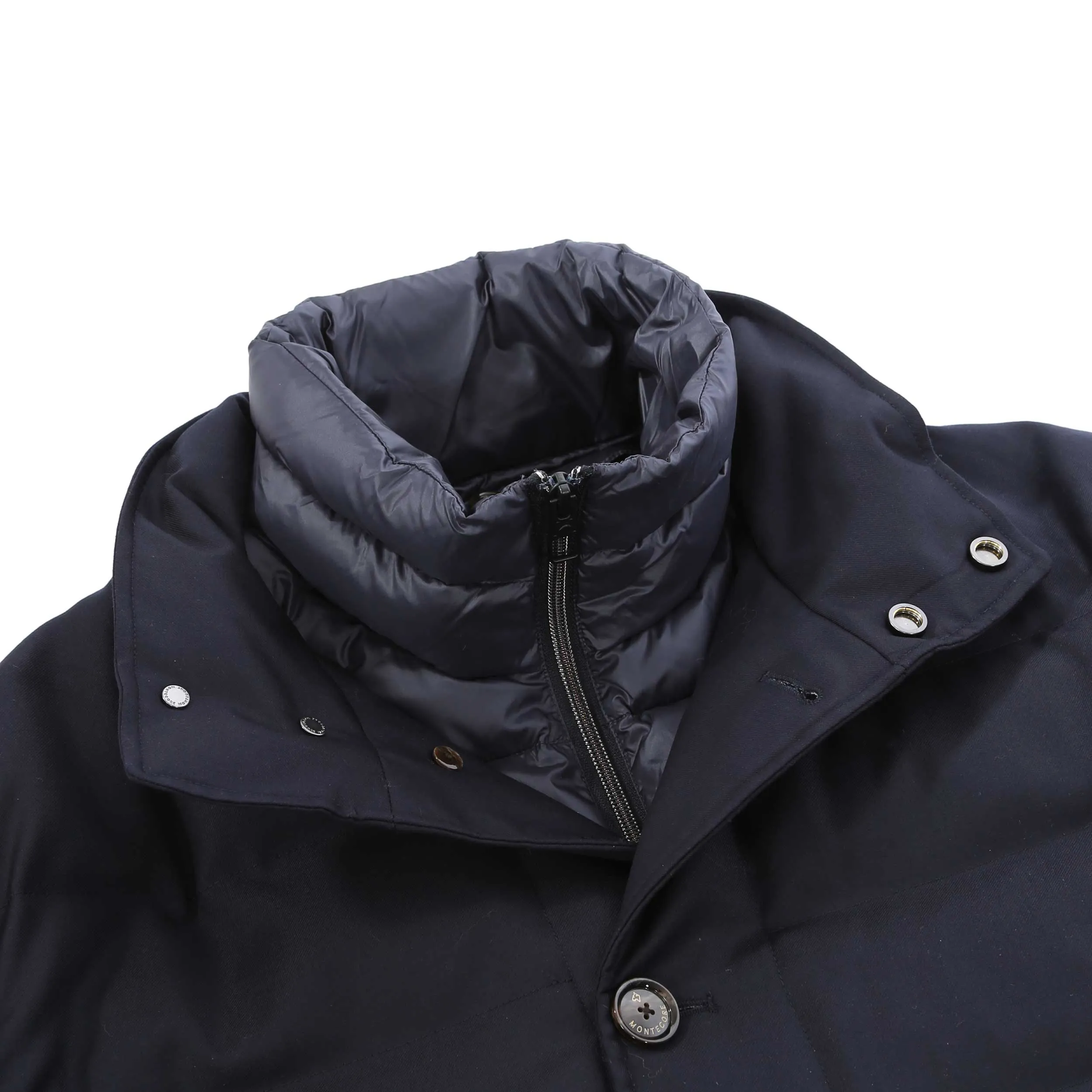 Montecore 3/4 Length Padded Jacket in Navy