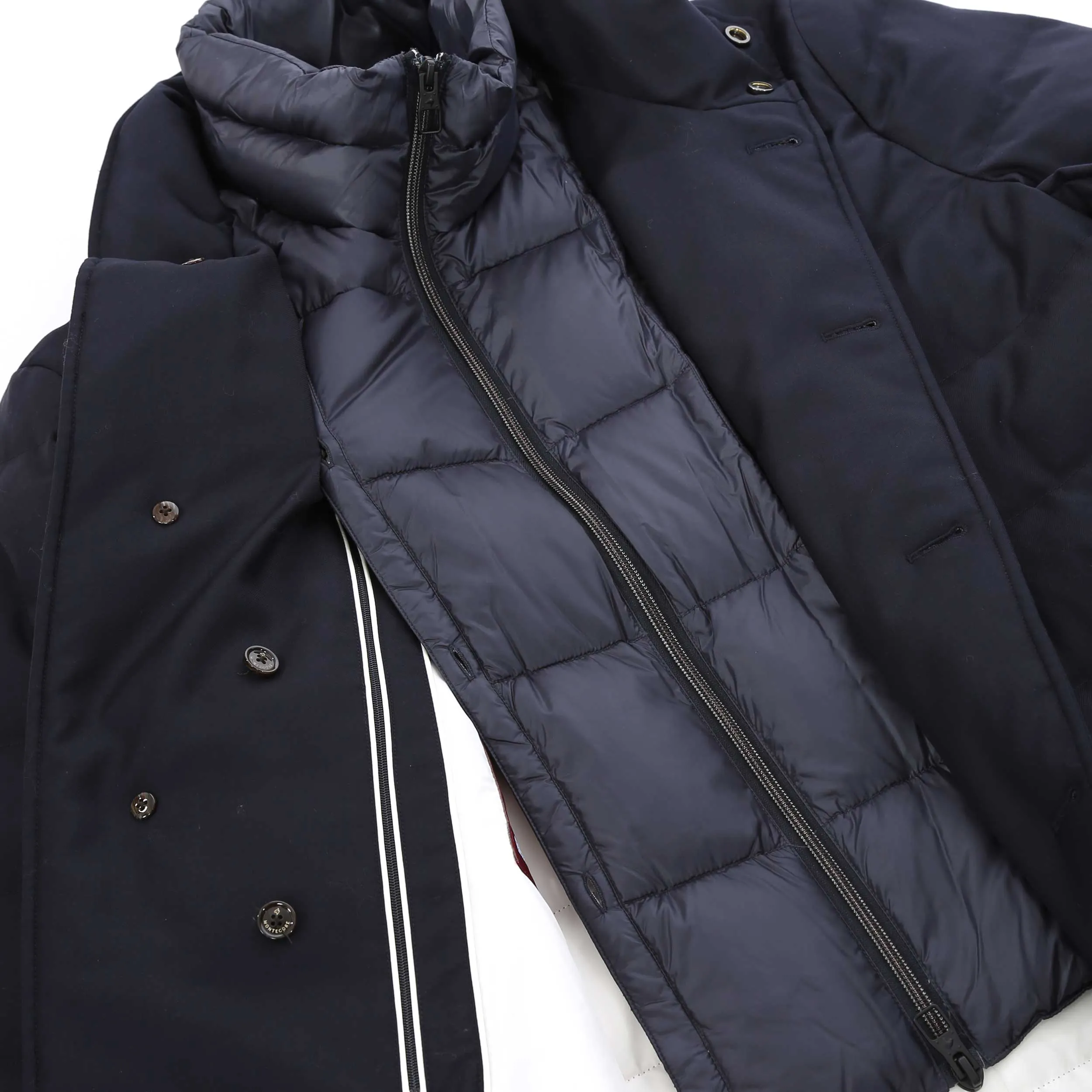 Montecore 3/4 Length Padded Jacket in Navy