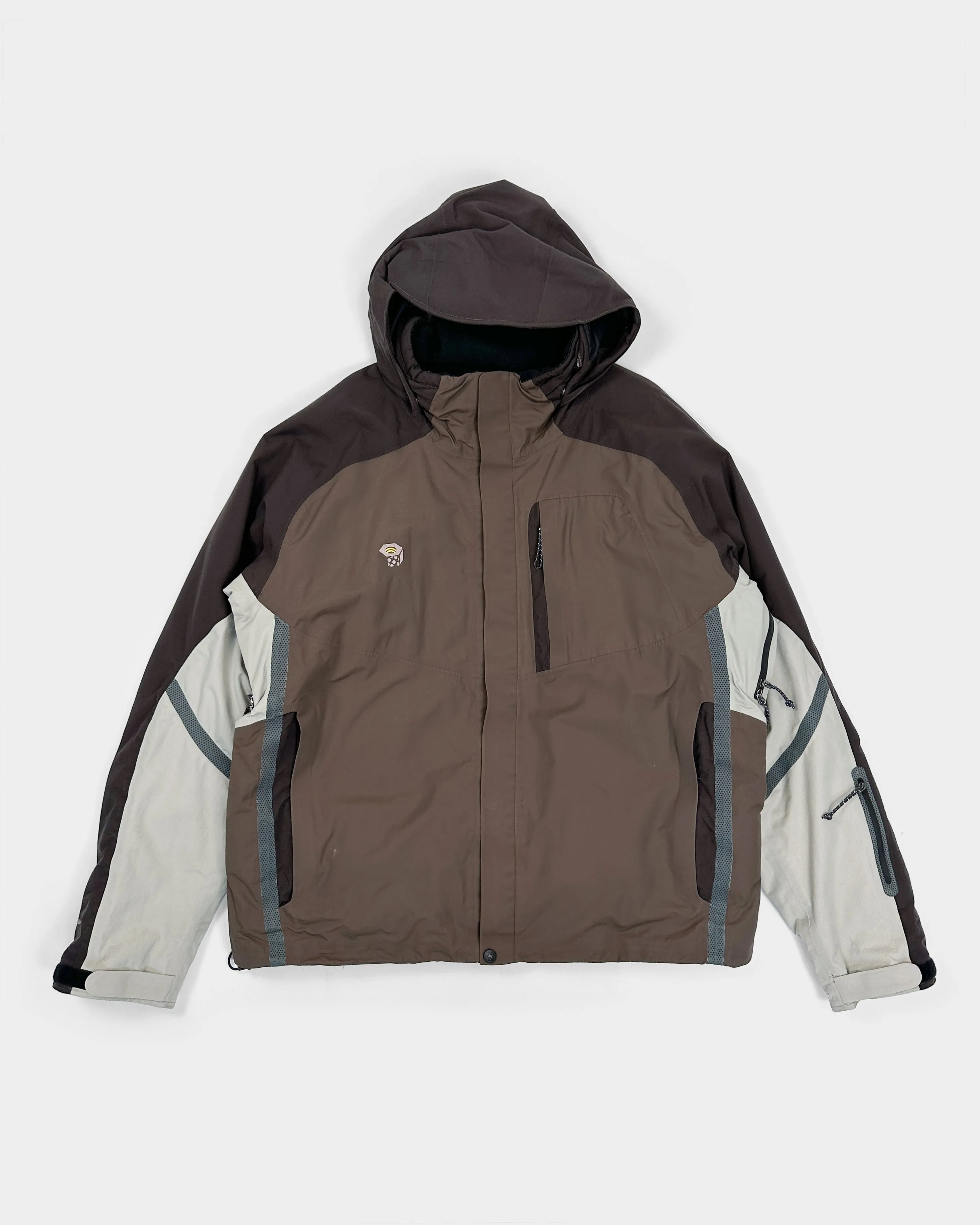 Mountain Hardwear Brown 3-Tone Shield Snow Jacket 2000's