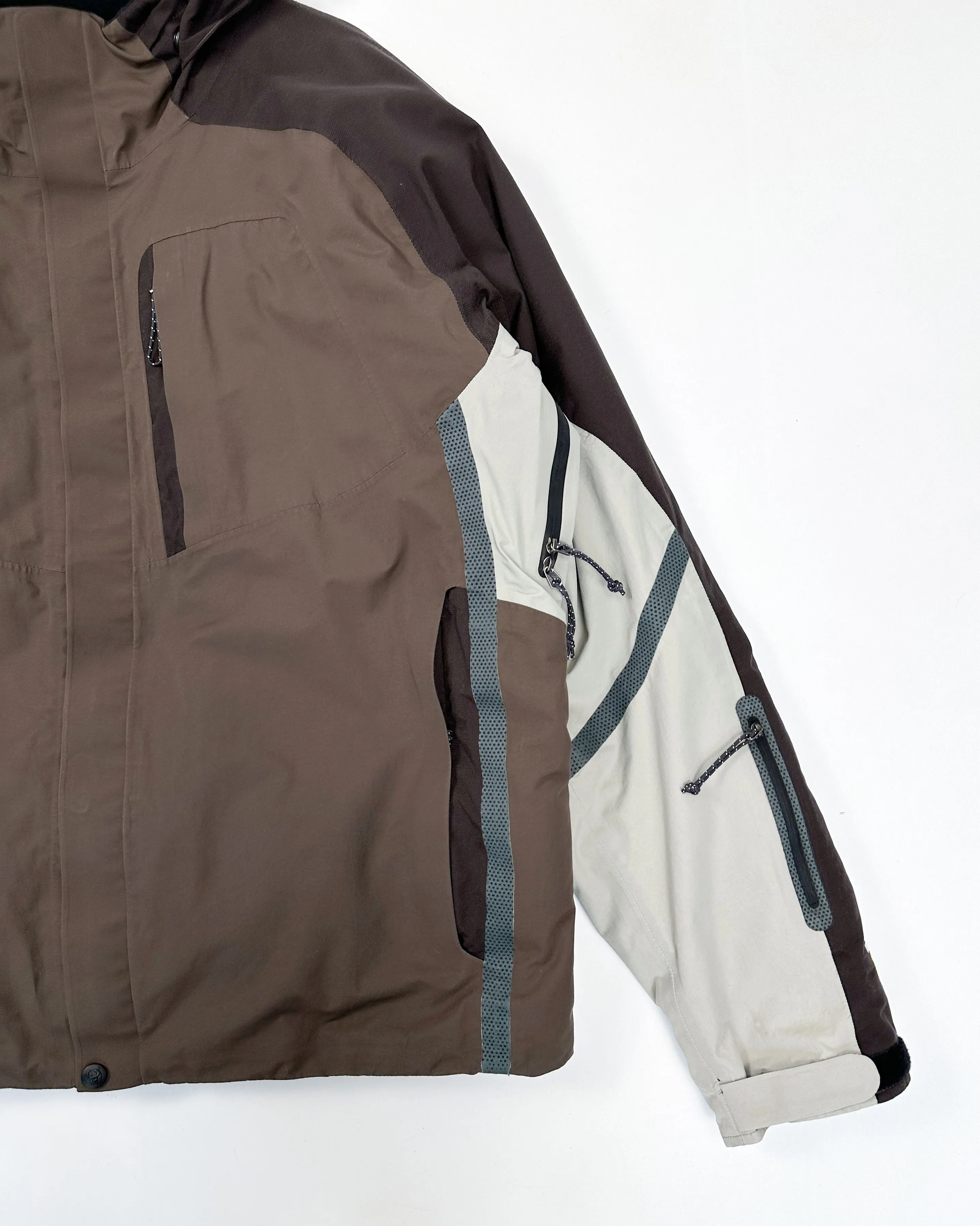 Mountain Hardwear Brown 3-Tone Shield Snow Jacket 2000's