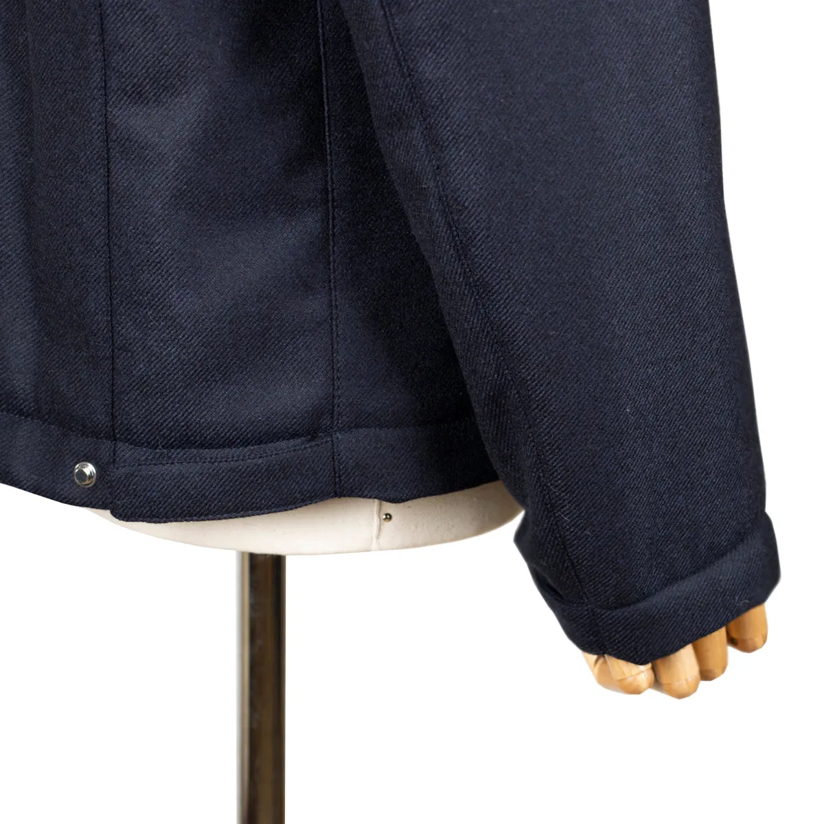 Navy Loro Piana Rain System Virgin Wool & Cashmere Jacket