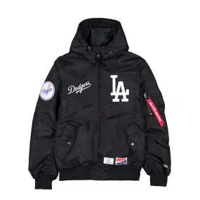 New Era Alpha Industries Los Angeles Dodgers Bomber Jacket - Black