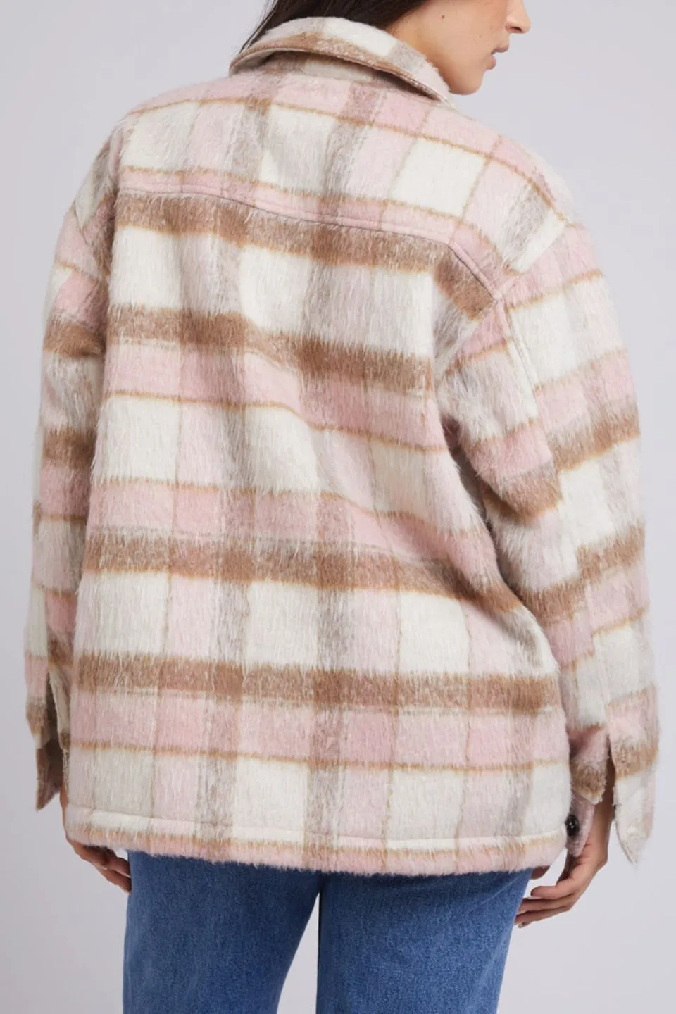 Nina Pink Check Shacket