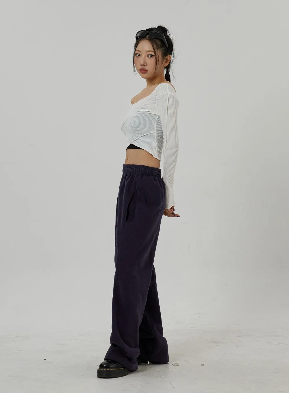 Off-Shoulder Mesh Cropped Top CD20