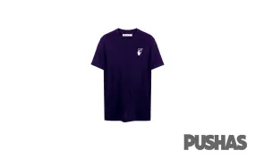 Off-White Arrow Print Logo Marker Over Tee 'Navy Purple'