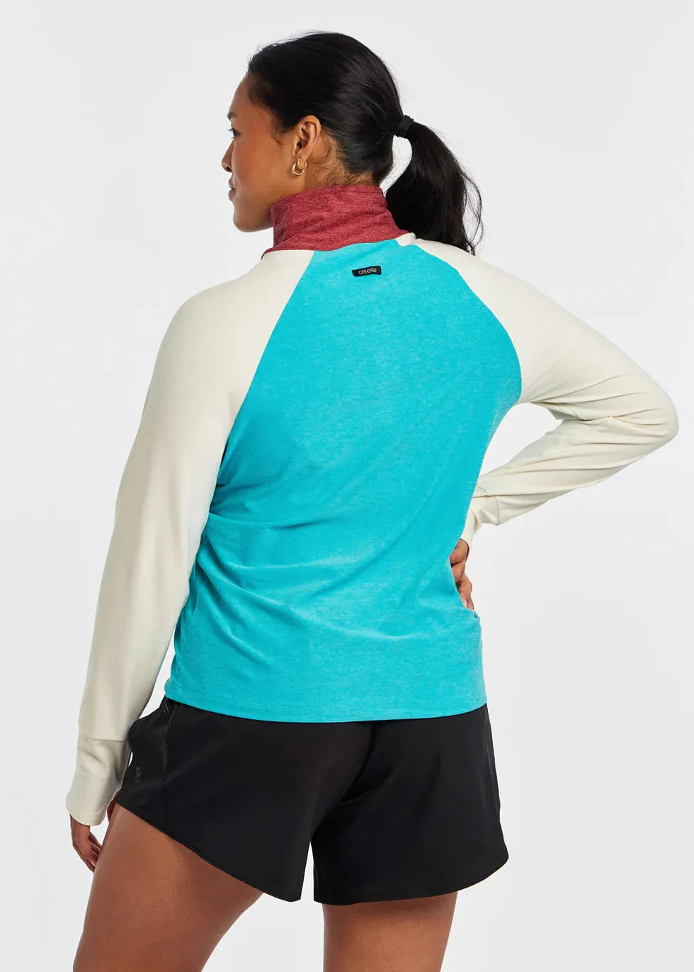 Oiselle | Lux Half Zip | Women's | Robin/Multi