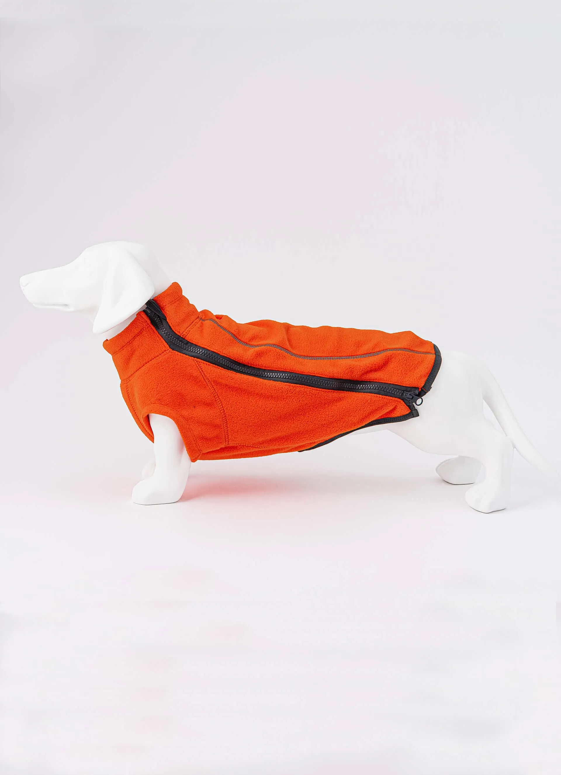 Orange Cosy Warm Fleece Dog Jacket