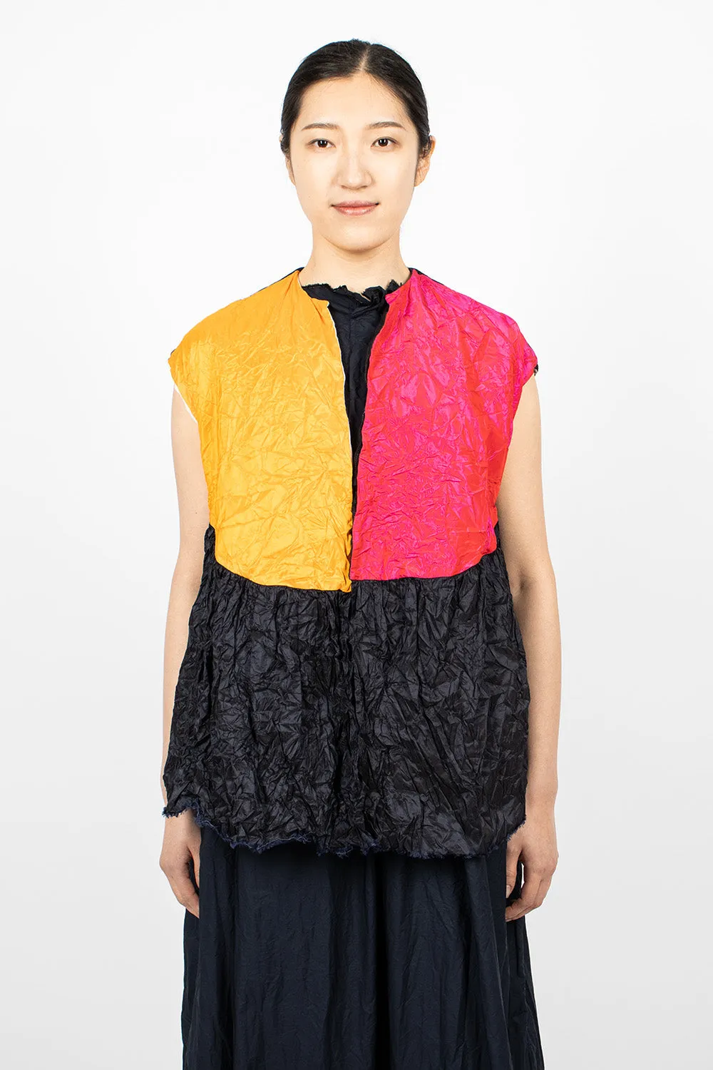 Patchwork Reversible Vest Multi