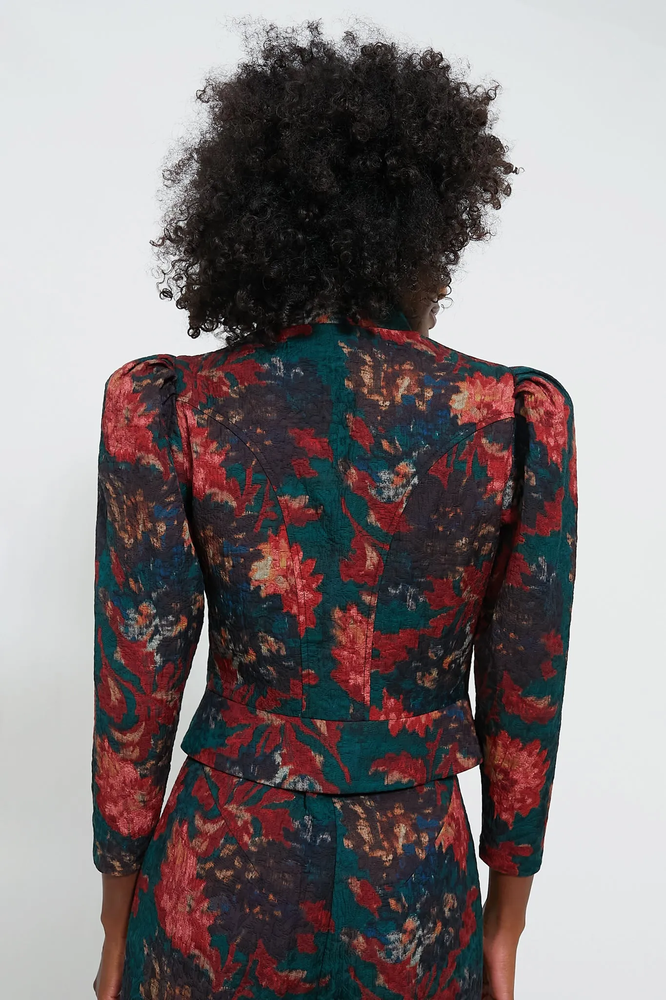 Persimmon Floral Jacquard Mirabelle Jacket