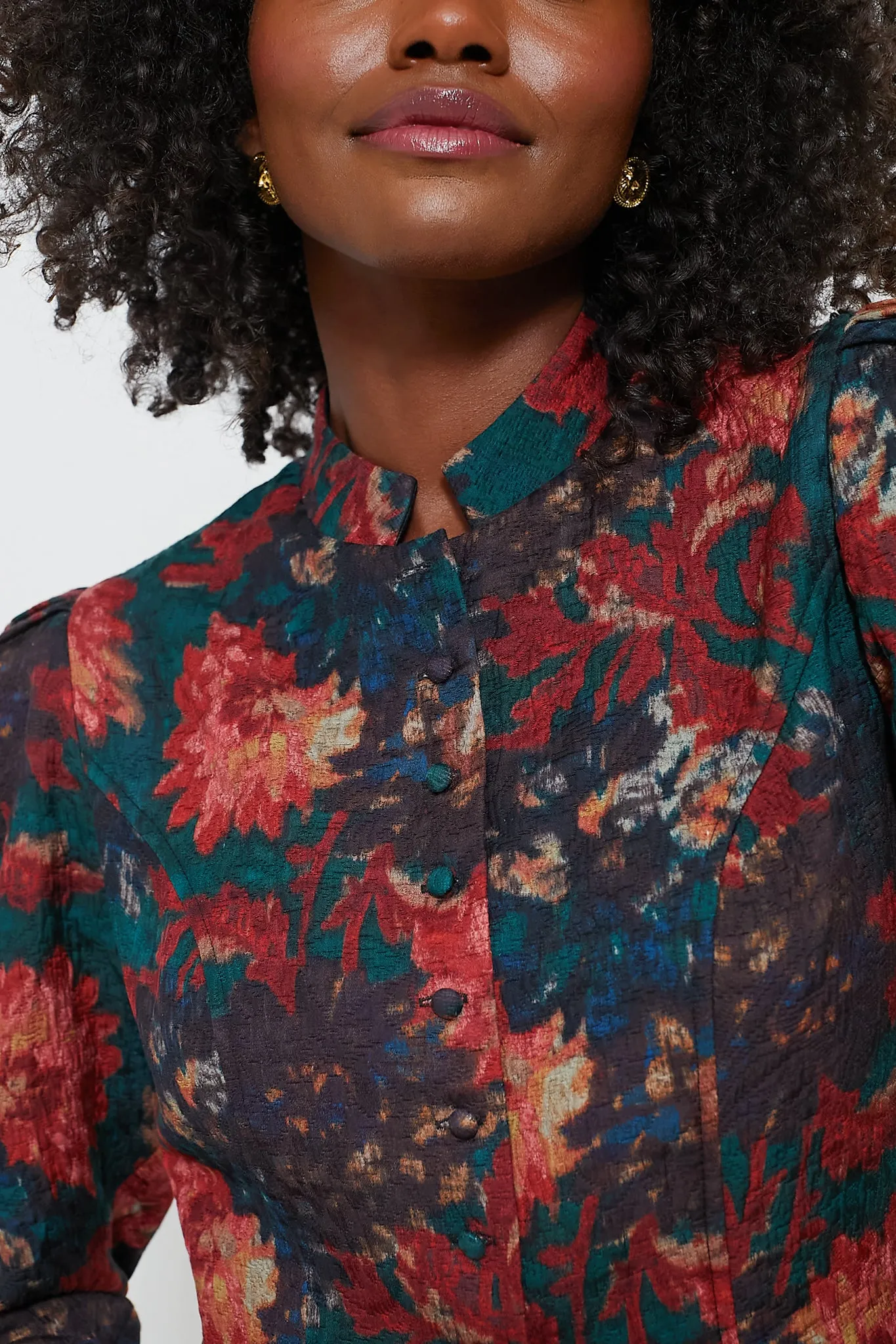 Persimmon Floral Jacquard Mirabelle Jacket